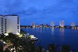 Boca Raton barrier island skyline, seen from the Boca Raton resort