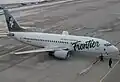 A Frontier Boeing 737 in 2003. Frontier no longer flies 737's.
