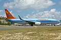 A Sunwing Boeing 737 with the Thomson Airways livery. Sometimes, Sunwing Airlines lends them airplanes.
