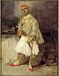 Greek armatolos by Richard Parkes Bonington, 1825–1826.
