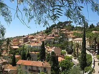 A general view of Bormes-les-Mimosas