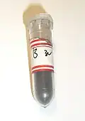 Boron in a tube. Boron is very hard.