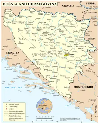 Main rivers in Bosnia and Hercegovina