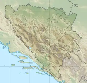 Očauš is located in Bosnia and Herzegovina