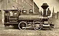 Woodburytype of 0-4-0 type Boston & Maine Achilles, 1871