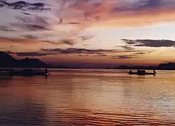 Evening on the Brahmaputra River, India