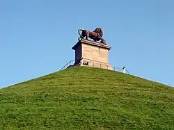 Waterloo: the "Butte du Lion" commemorating the Battle