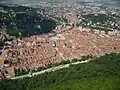 Old Brașov viewed from the top of the Tâmpa Mountain