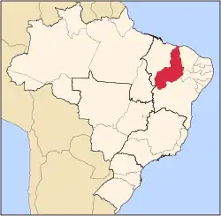 Location of State of Piauí in Brazil