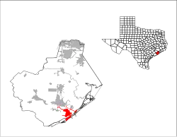 Location in Brazoria County, Texas