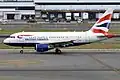 A British Airways A318.