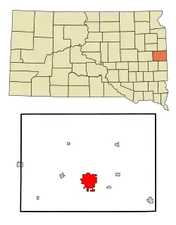 Location in Brookings County and the state of South Dakota