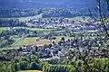 Bubikon as seen from nearby Batzberg, eastern Pfannenstiel in the background to the right