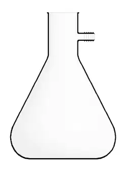Büchner flask or sidearm flask—a flask with thick walls and a short tube for connection of a hose on the side of its neck.