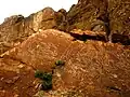 Buddhist stone carvings at Ili River, Kazakhstan