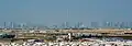 4 January 2010, skyline of Dubai with Burj Khalifa in the background.