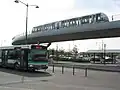 An elevated section of Metro