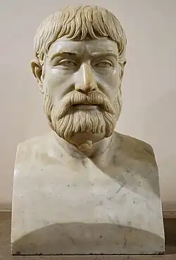 Pindar, Roman copy of Greek 5th century BC bust (Museo Archeologico Nazionale, Naples)