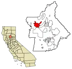 Location of Chico in Butte County, California