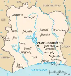 Location within Côte d'Ivoire