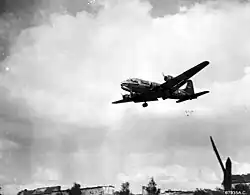 C-54 dropping candy during Berlin Airlift, 1949