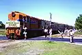 No. 1702 passing through Busselton with a Hotham Valley tour train in 1986.