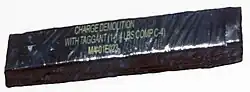 A 1.25 lb destruction charge of C4 explosive