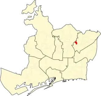 Location within Barcelona