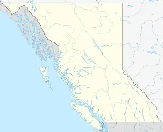 Map showing the location of Kootenay National Park