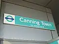 DLR signage, westbound platform