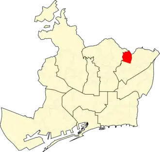 Location within Barcelona