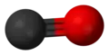 Ball-and-stick model of carbon monoxide