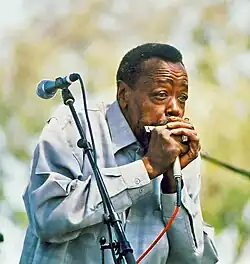 Carey Bell at the Long Beach Blues Festival, 2003