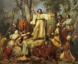 Die Hussitenpredigt by Carl Friedrich Lessing, 1836