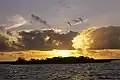 Sunset over Fishball Islet, Caroline Atoll