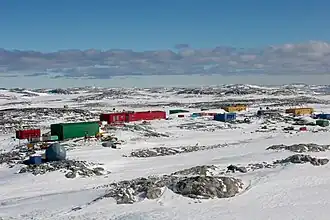 Casey Station as seen from the air.