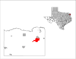 Location of Atlanta within Cass County and Texas
