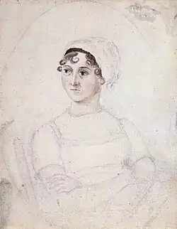 Portrait of Jane Austen, drawn by her sister Cassandra (c. 1810)