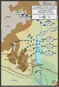 First Battle: Northern Sector 24 January – 11 February 1944.