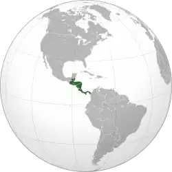 Map of Central America