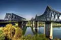 Anghel Saligny Bridge (right) and Cernavodă Bridge (left)