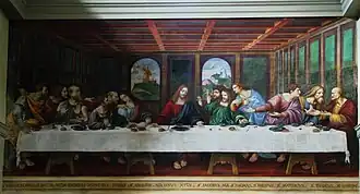 The Last Supper by Cesare da Sesto (a pupil of Leonardo da Vinci) in the Church of S. Ambrogio