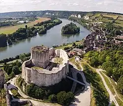 Château Gaillard (Strong Castle), Normandy, France,- the favourite residence of King Richard I of England and built by him from 1196 to  1198