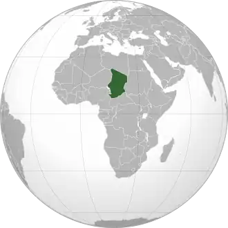 Location of Chad