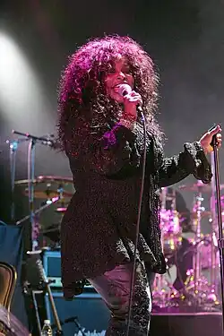 Khan performing at the Chumash Casino Resort in Santa Ynez, California