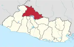 Location within El Salvador