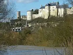 The Château de Chinon, and the Vienne river.