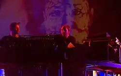The Chemical Brothers performing live. Ed Simons (Left) and Tom Rowlands (Right)