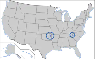 Location of Cherokee