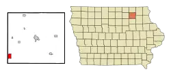Location of Nashua, Iowa